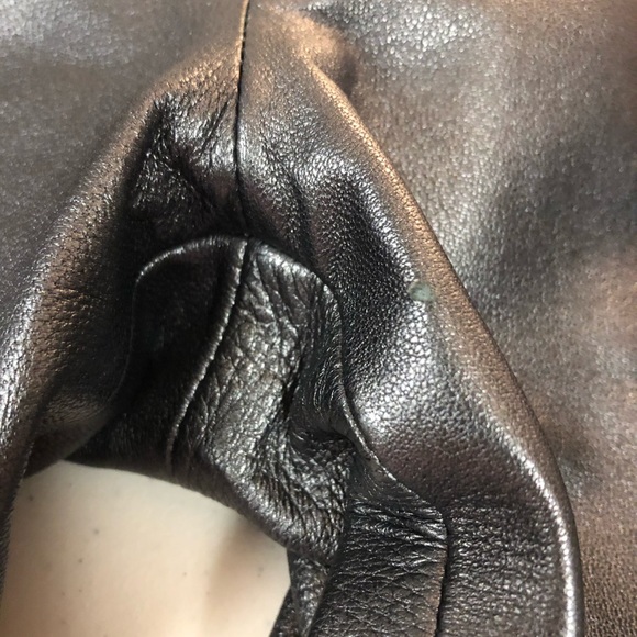 Poleci black leather silk lined pants size 6 - Picture 6 of 6